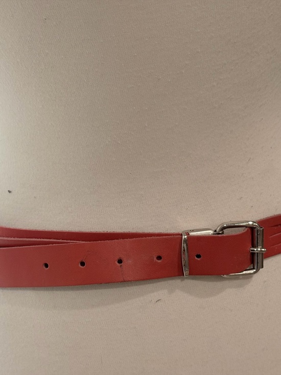 Boho Western Turquoise Concho Belt Red Leather Multi Strand 39”